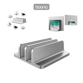 Giá đỡ macbook, kệ đỡ laptop, ipad kiểu giá kẹp dạng đứng, bằng nhôm nguyên khối, hỗ trợ đế tản nhiệt - baona.vn