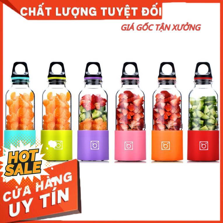 Máy xay sinh tố mini cầm tay sạc pin USB dung tích 500ml dung lượng pin 2600mAh siêu tiện lợi