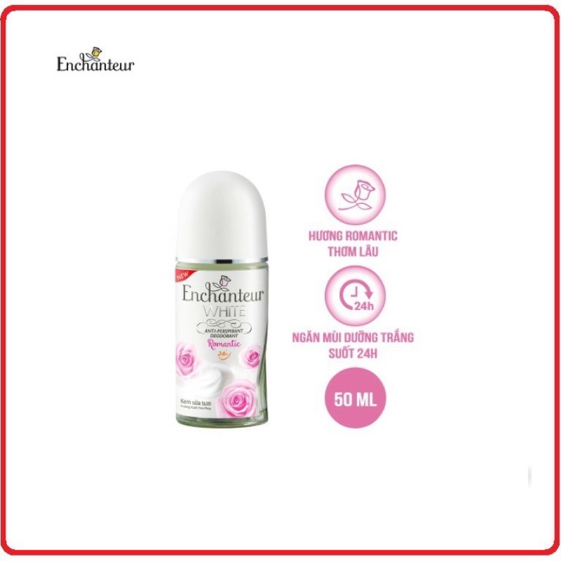 Lăn khử mùi trắng da Enchanteur White 50ml