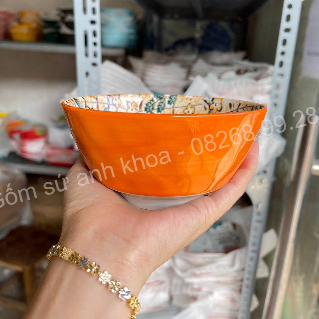 Bộ bát đĩa sứ,Chén Dĩa Sứ Bát Ăn Cơm Decor Bộ bát đĩa gấu cam xinh yêu 13 món cho gia đình.