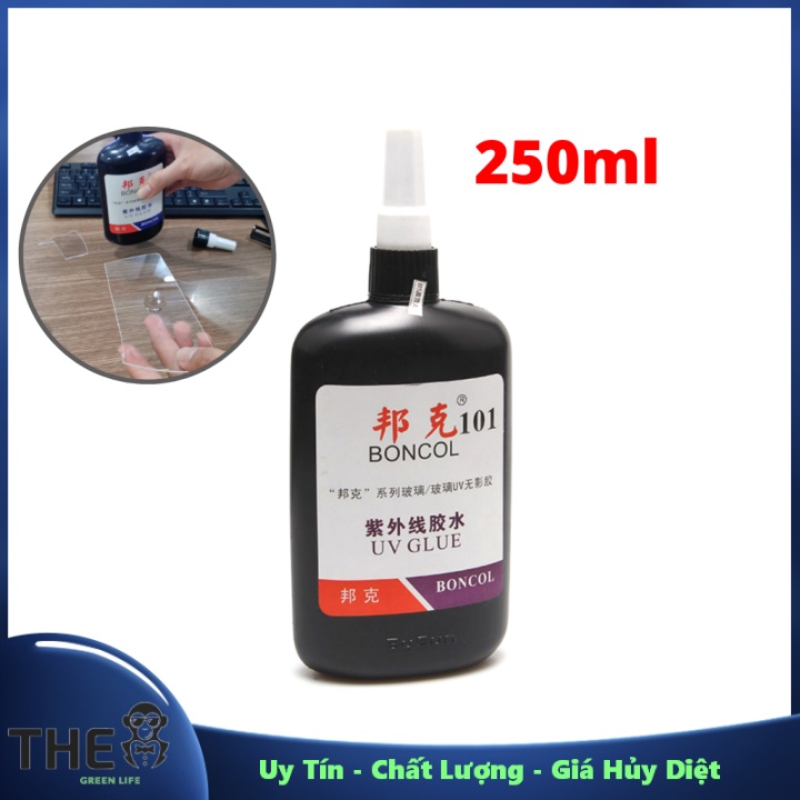 Keo Uv Trong Suốt Dán Kính, Dán Mica Inox - 250ml, Keo Nhanh Khô Boncol 101 - Uy Tín ,Chất Lượng ,Giá Hủy Diệt