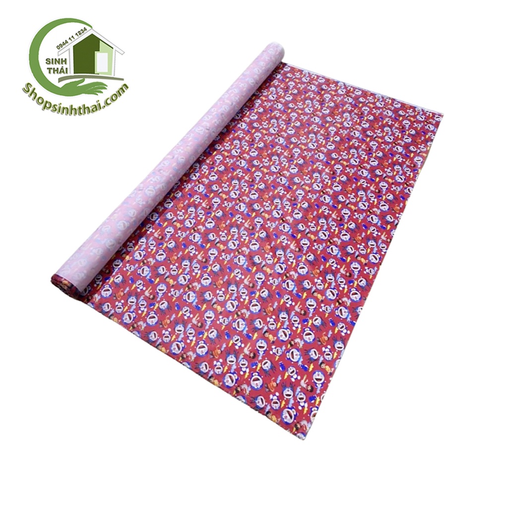 Vải doremon màu đỏ   Vải bố PVC may balo túi xách chống thấm nước