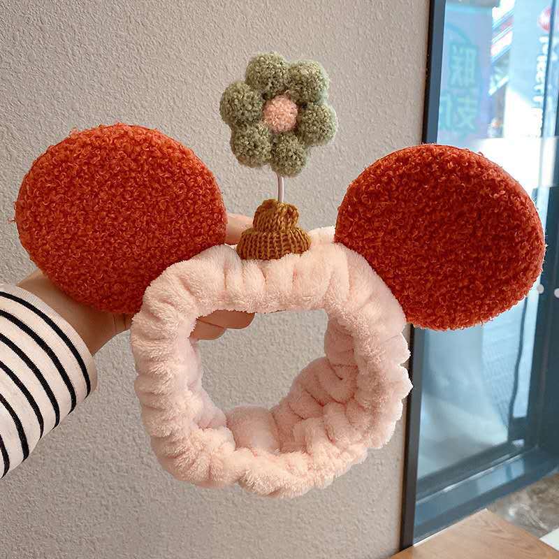 Băng đô rửa mặt họa tiết chuột Mickey hoạt hình dễ thương