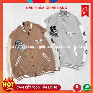Áo khoác Bomber Jacket Nam Nữ Unisex CS vải nỉ lót bông thời trang, chống nắng