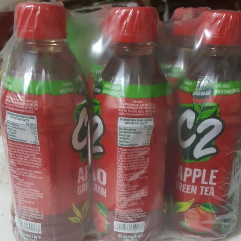 Combo 6 chai nước C2 táo trà xanh