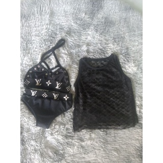 set bikini kèm áo lưới
