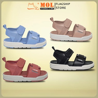 Giày sandal Vento nữ quai ngang xé dán đi học màu hồng NV10026