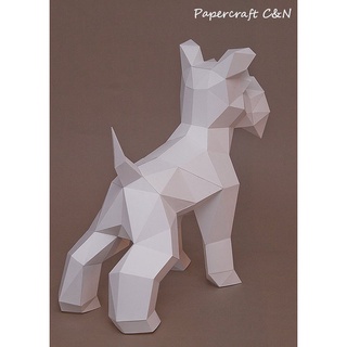 KIT Mô Hình giấy chó Schnauzer