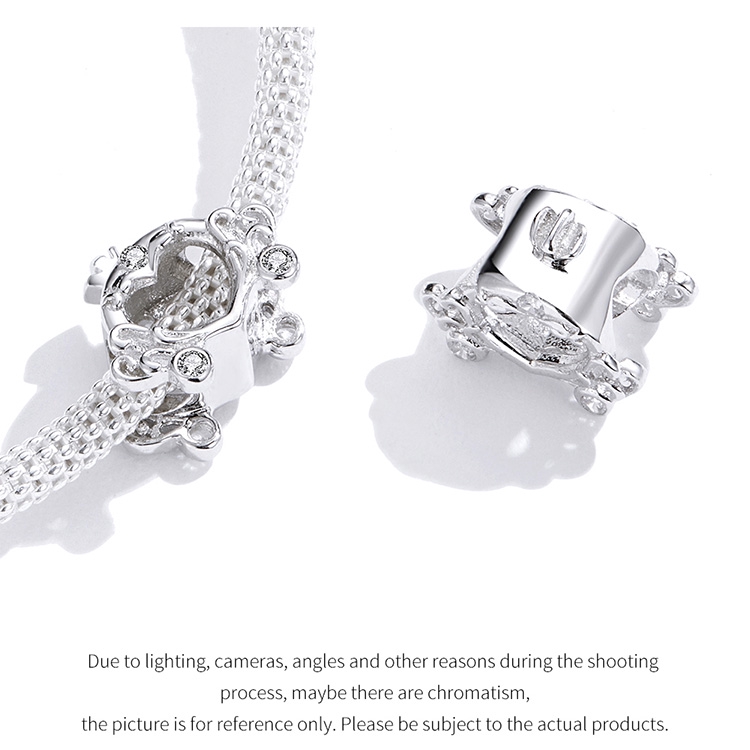 Hạt cườm Bamoer bạc S925 hình xe bí ngô làm vòng tay trang sức diy