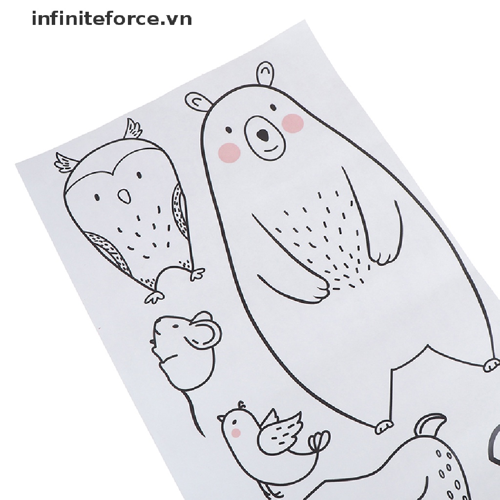 Giấy Dán Tường Hình Động Vật Hoạt Hình Xinh Xắn