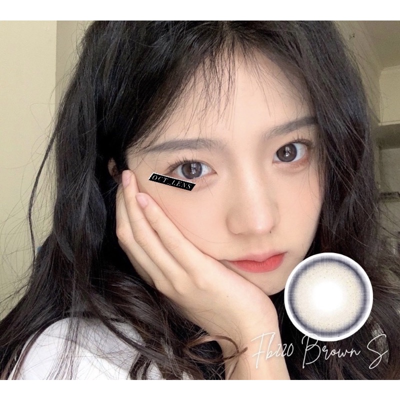 LENS LỆCH ĐỘ NÂU FB220 BROWN TỰ NHIÊN VÂN ĐEN VIỀN✨
