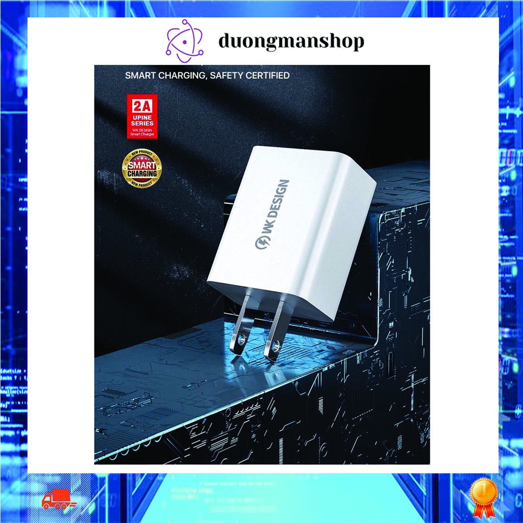 Củ sạc nhanh WK 10W WP- U118 chính hãng bảo hành 3 tháng siêu bền chống cháy duongmanshop