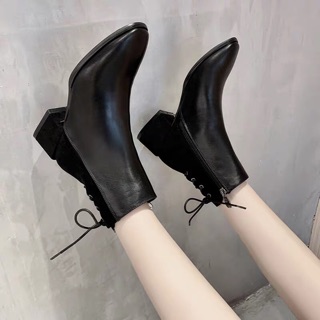 🖤 Boot ngắn cổ đan dây sau 🖤 ( +2% phí shopee thu )