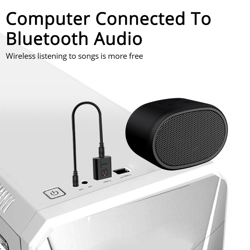 Bộ Thu Phát Âm Thanh Bluetooth 5.0 Cho Tv Pc Xe Hơi Màu Đen Jp3