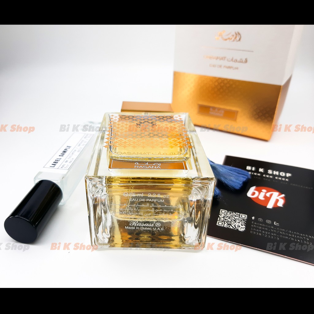 Bi K Shop - Nước hoa Qasamat Rasana Rasasi [Mẫu thử] | BigBuy360 - bigbuy360.vn