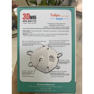 Combo 5 Khẩu trang 3D N95 Tulips (5cái)