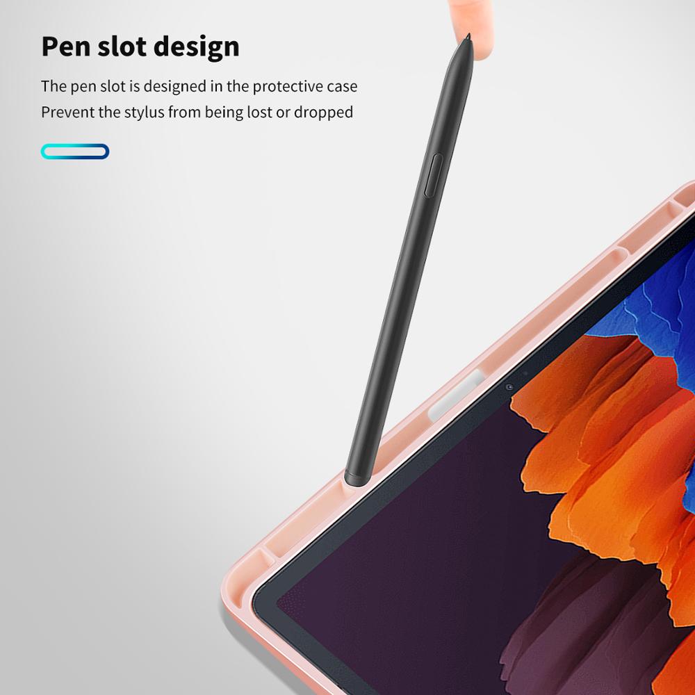 Bao da máy tính bảng nắp gập bảo vệ cho Samsung Galaxy Tab S7 Plus Sm-T870 T875 Sm-T970 T975 11 / 12.4 Inch