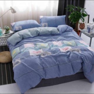 Bộ chăn ga gối cotton đũi