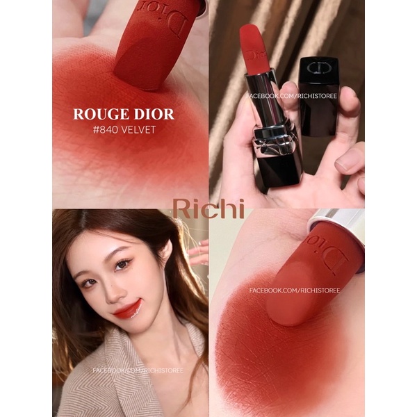 Son lì Dior Velvet 999 840 720 558 312 228 909 741 vỏ nhung fullbox