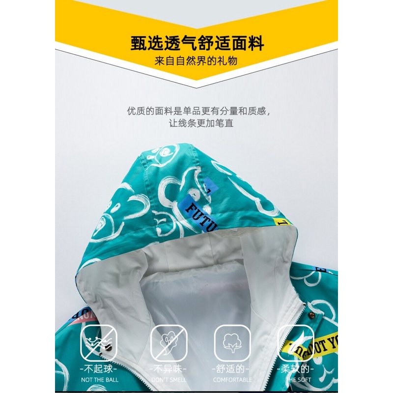 Áo Khoác Gió Có Mũ Trùm Chống Thấm Nước Thời Trang Mùa Thu 2002 Dành Cho Nam áo khoác nam form rộng thể thao bigsize học sinh