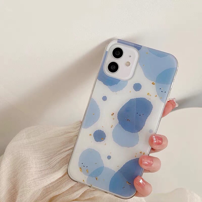 Ốp điện thoại họa tiết vân đá xanh dương sang trọng thích hợp cho Iphone 12 13 11promax x xsmax xr 7 8plus LBXL