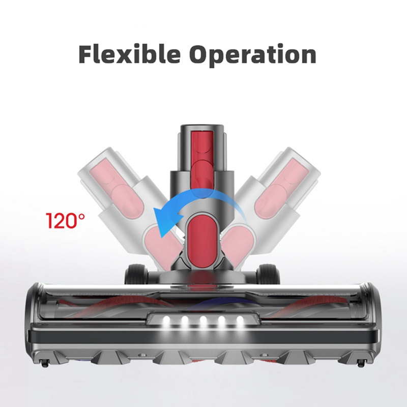 Đầu Chổi Cuộn Turbo Có Đèn LED Cho Máy Hút Bụi Dyson V7 V8 V10 V11