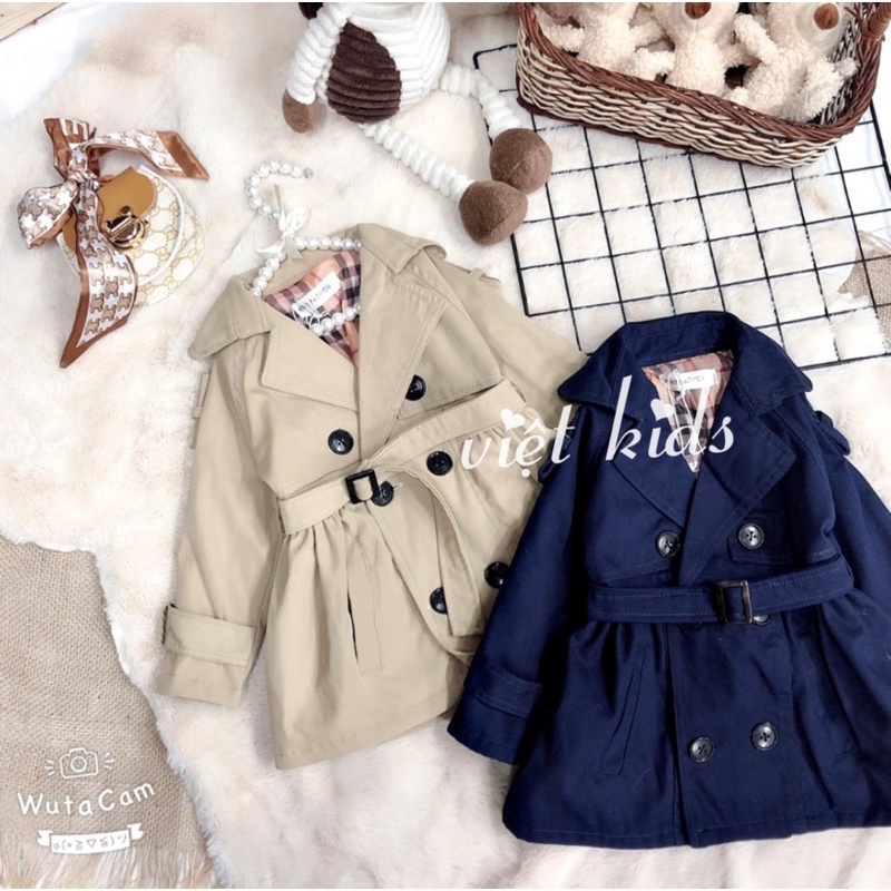 Áo Khoác Măng tô Kaki Cho Bé Gái Size Nhỡ