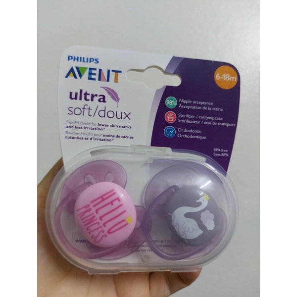 💥 Ti giả Avent Ultra Air, Ultra Soft chỉnh nha đầu dẹt chính hãng