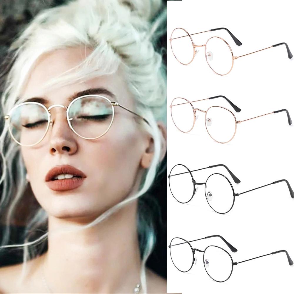 Gọng Kính Kim Loại Tròn Siêu Nhẹ Cho Máy Tính ROWANS