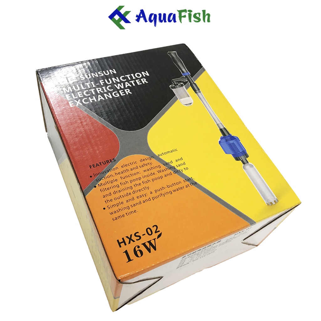 Máy vệ sinh bể cá SUNSUN HXS-02 (lực hút mạnh, có hũ lọc)