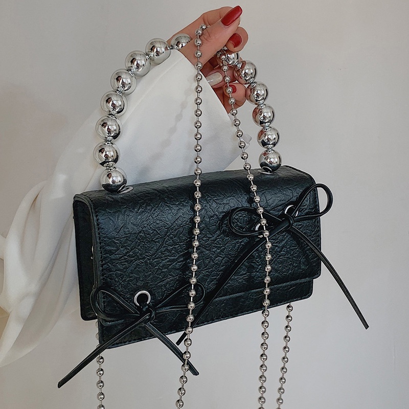 Túi IELGY đeo chéo tay cầm ngọc trai nhân tạo cao cấp cho nữ