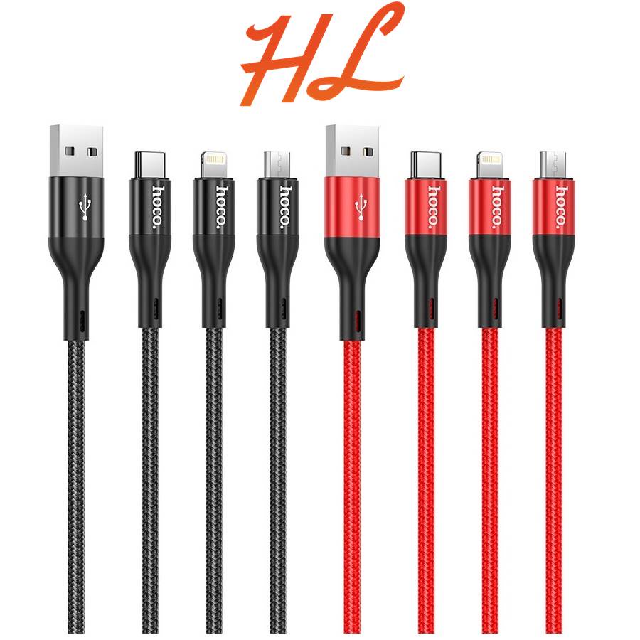 Cáp Sạc 3 đầu Hoco X2 Max (IP/Micro USB/Type C)-Hưng Long PC