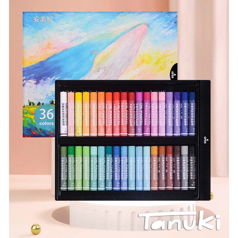 Màu sáp dầu (oil pastel) cá voi