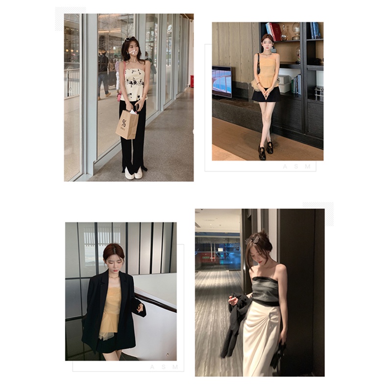 Cocory vn Áo Croptop Trễ Vai Phong Cách Thời Trang Mùa Hè Quyến Rũ