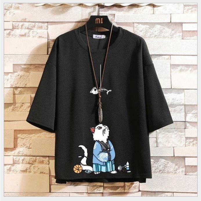 Áo Thun Tshirt Nam Nữ Unisex Chất Vải Thun Mèo Sư Phụ MAT164