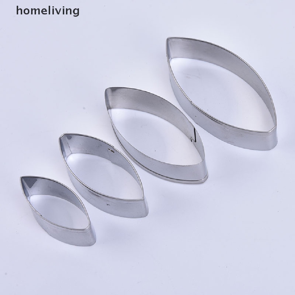 Bộ 4 Khuôn Cắt Bánh Mousse Hình Hoa Sen Bằng Thép Không Gỉ Tiện Dụng