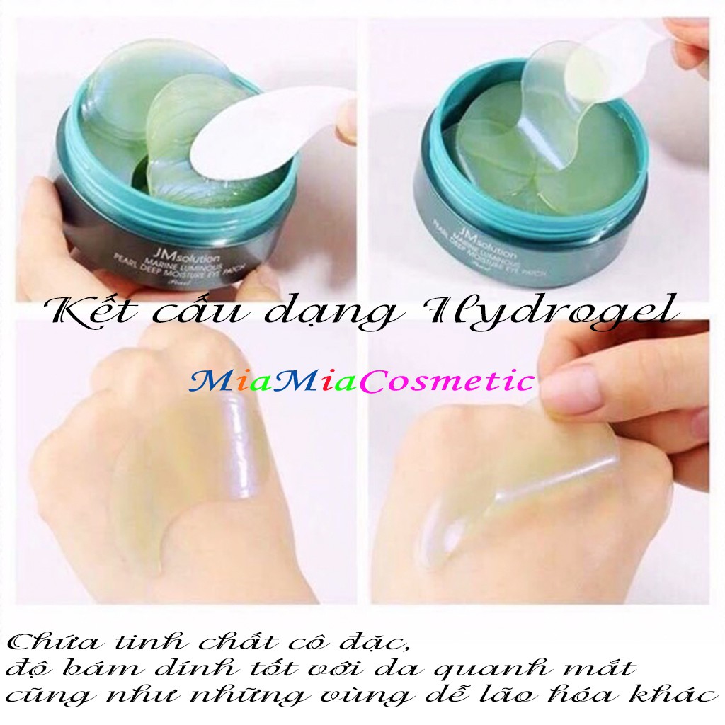 Mặt Nạ Mắt Ngọc Trai Jm Solution Marine Luminous Pearl Deep Moisture Eye Patch Chống Lão Hóa, Giảm Thâm Quầng