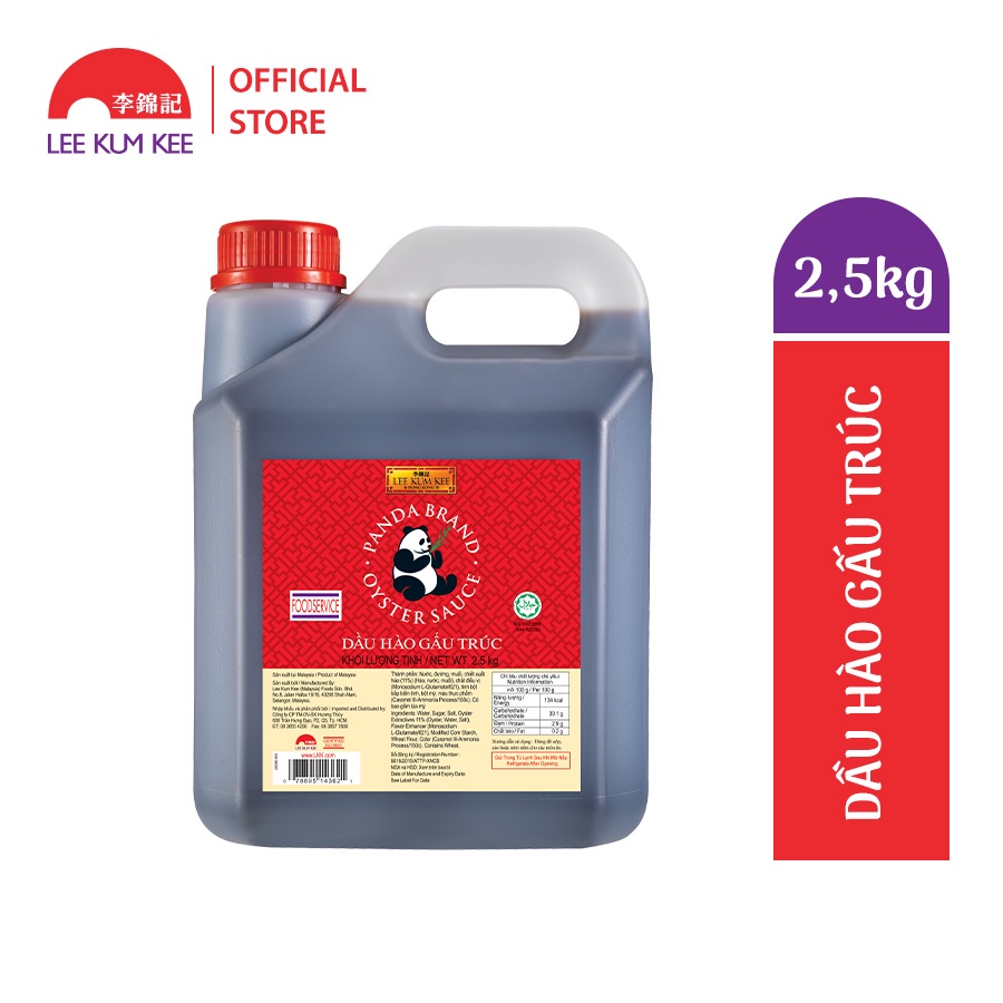 Dầu hào Lee Kum Kee Panda Oyster Sauce 2.5Kg gấu trúc