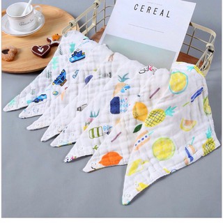 Set 5 yếm xô tam giác 6 lớp organic cho bé