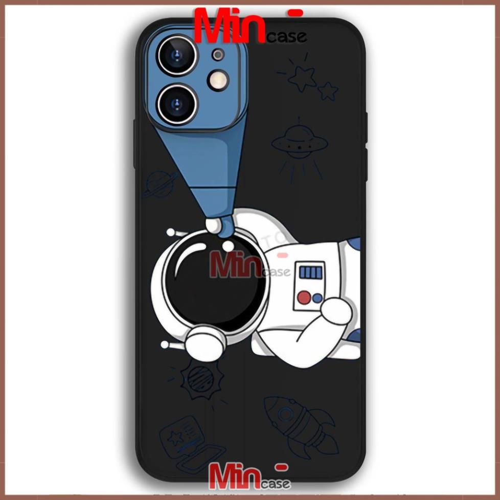 Ốp lưng iPhone Phi hành gia Nasa cạnh viền vuông silicon mềm dẻo cho iphone 6/6s/7/8/X/XS/11/12/13 Pro Plus Max