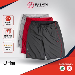 Quần đùi nam thể thao Fasvin Q20208.SG vải dù gió mềm mại co giãn phù hợp hoạt động thể thao