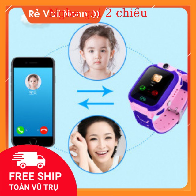 Đồng hồ thông minh Q12  Freeship  Đồng Hồ Thông Minh Cho Bé Chống Nước Nghe Hai Chiều Định Vị Chống Nước