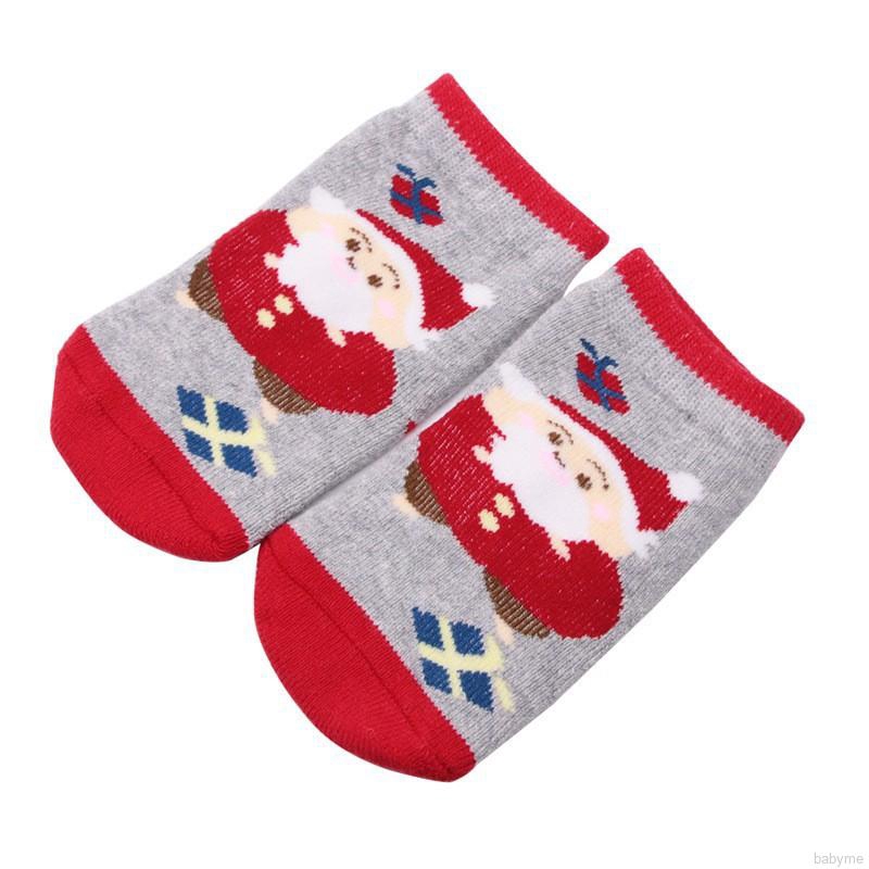 Vớ cotton chống trượt họa tiết Giáng sinh cho bé trai và gái