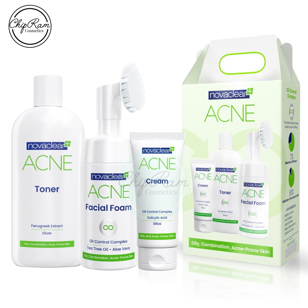 Nước hoa hồng Novaclear Acne Toner làm dịu da cân bằng pH 150ml