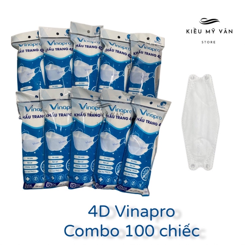 Sỉ Thùng 300 cái Khẩu Trang KF94 4D Vinapro