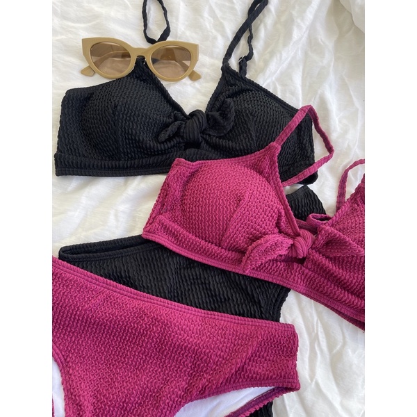 BIKINI 2 mảnh cạp cao thun nhúng