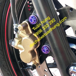 Ốc Titan Heo Dầu Exciter 155/Ex155 [SIÊU ĐẸP] G5 xanh tím/lục bảo - ốc heo dầu titan - đồ chơi xe ex 155