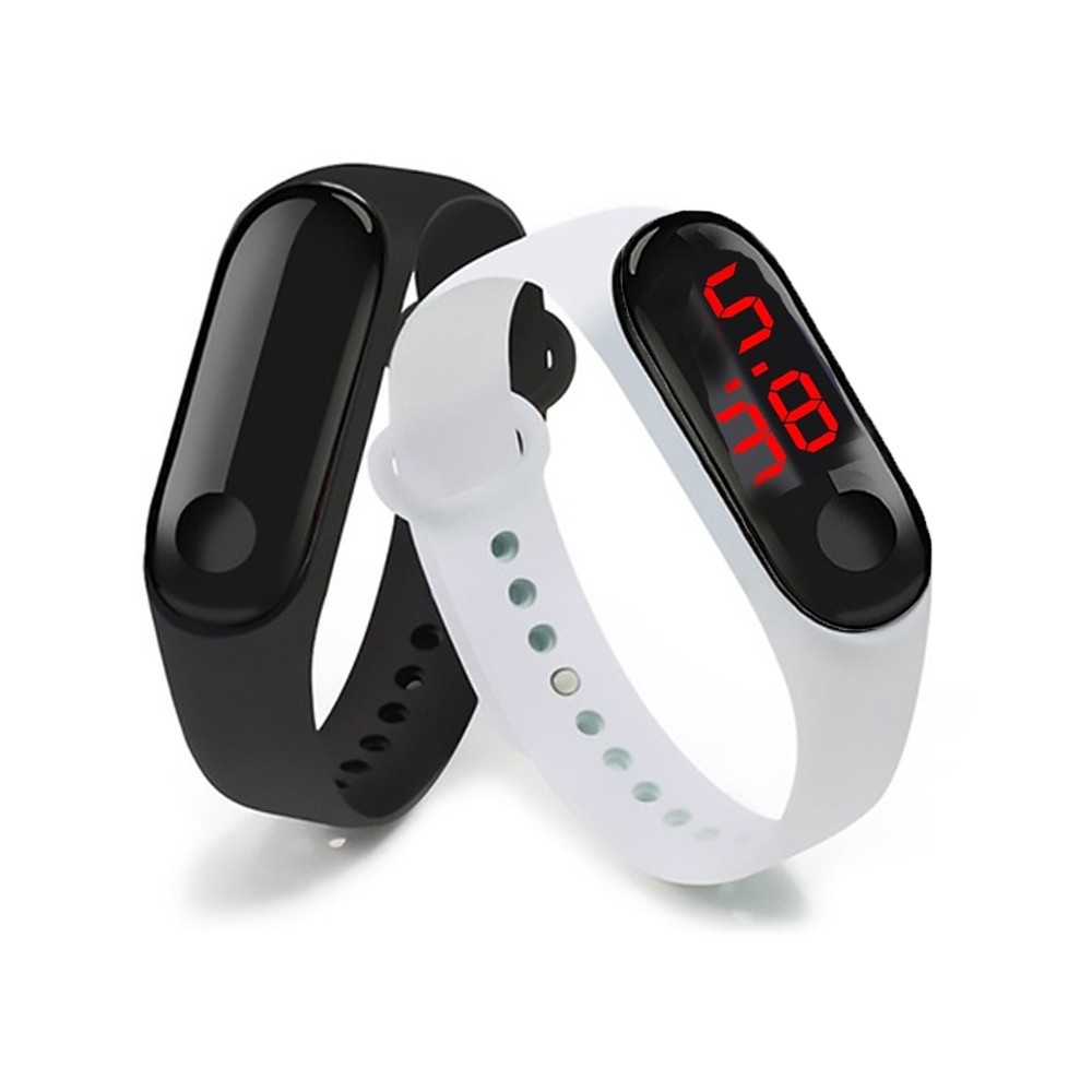 Sale 70% Đồng hồ LED dây silicon tập yoga với màn hình cảm ứng, white Giá gốc 20,000 đ - 5F51
