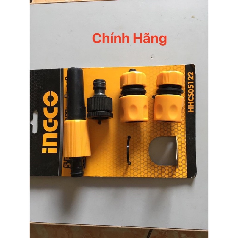 INGCO Bộ 5 đầu nối nhanh máy xịt rửa HHCS05122  (Cam kết Chính Hãng 100%)