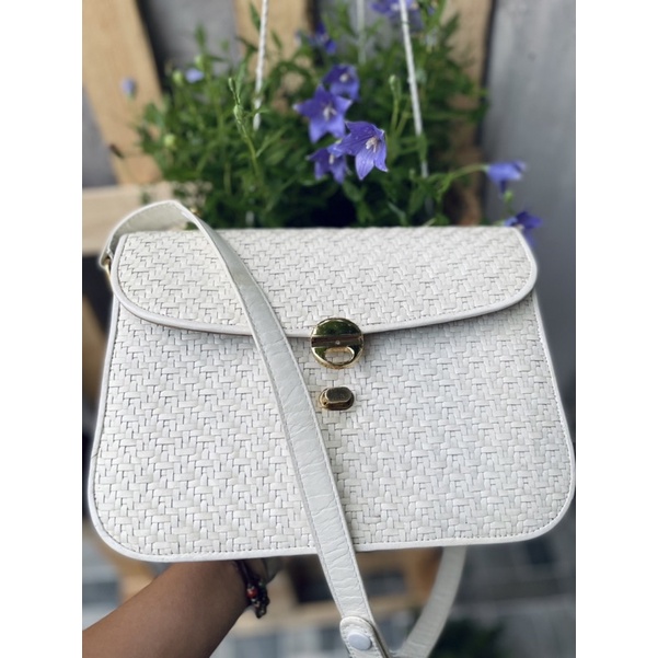 SALE- túi si da thật đan hàng Nhật